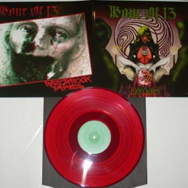 HOUR OF 13 - Lucky bones / Razorrock tapes - red vinyl LP