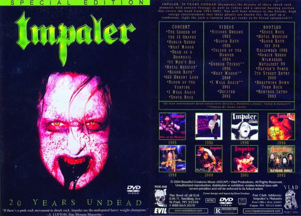 IMPALER - 20 years undead      DVD