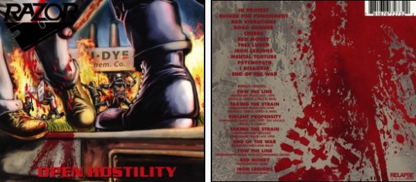 RAZOR - Open hostility - rerelease & 8 bonustracks      CD