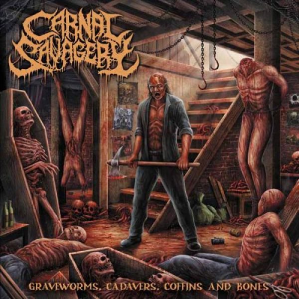 CARNAL SAVAGERY - Graveworms, cadavers, coffins and bones LP