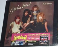 girlschool play dirty cd & bonustracks, slipcase & poster